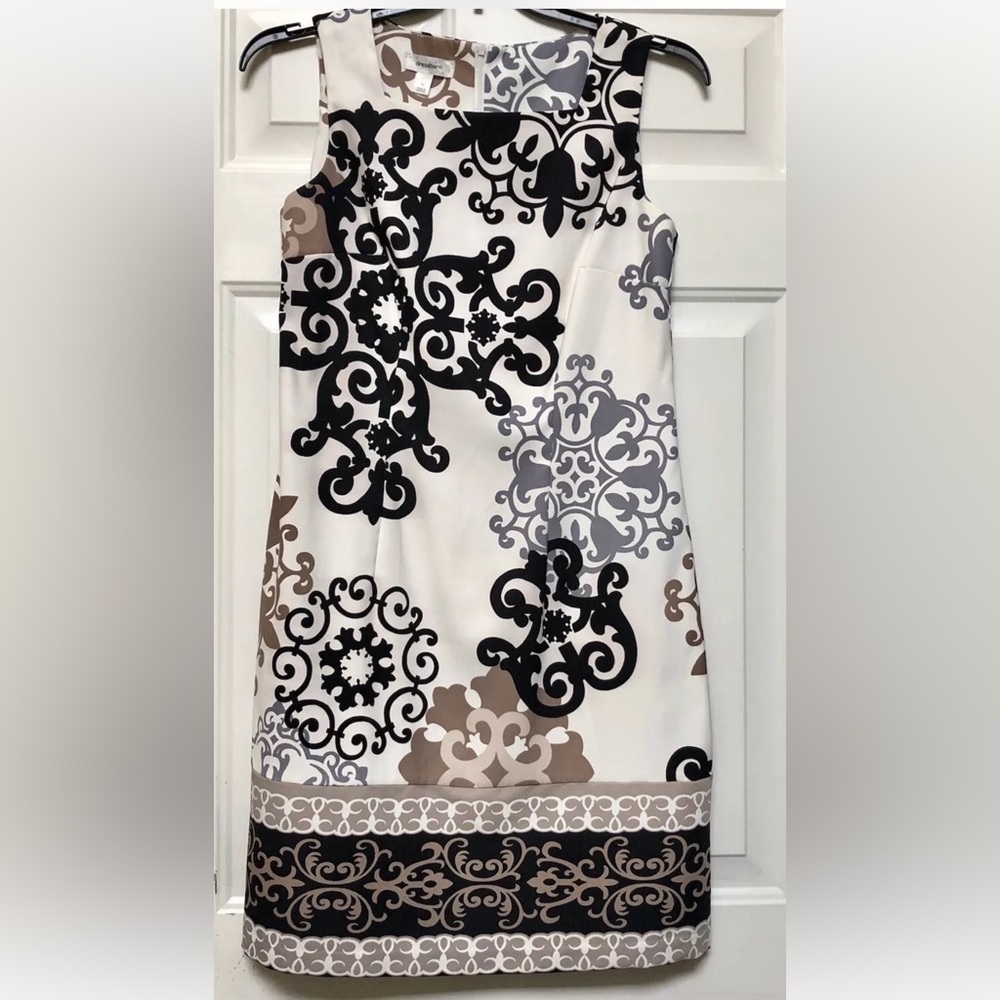 Dressbarn Women's Dress Sleeveless Square Neck Size 12 Business Casual  Ps2